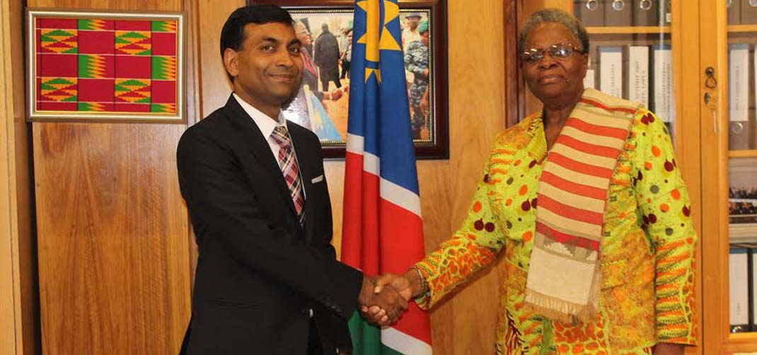 <p>High Commissioner of India calls on  the Deputy Prime Minister and Minister of International Relations and Cooperation of the Republic of Namibia</p>
