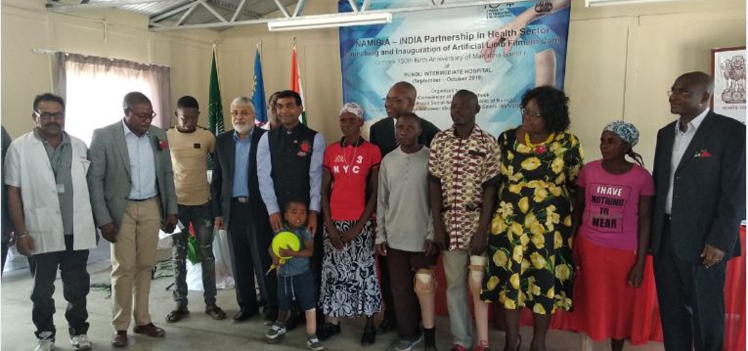 <p><strong>Free camp to provide artificial limbs inaugurated in Rundu under Namibia-India Partnership</strong></p>

