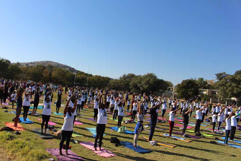 More than 500  Yoga enthusiasts participated during the main event of International Day of  Yoga on June 23 2018