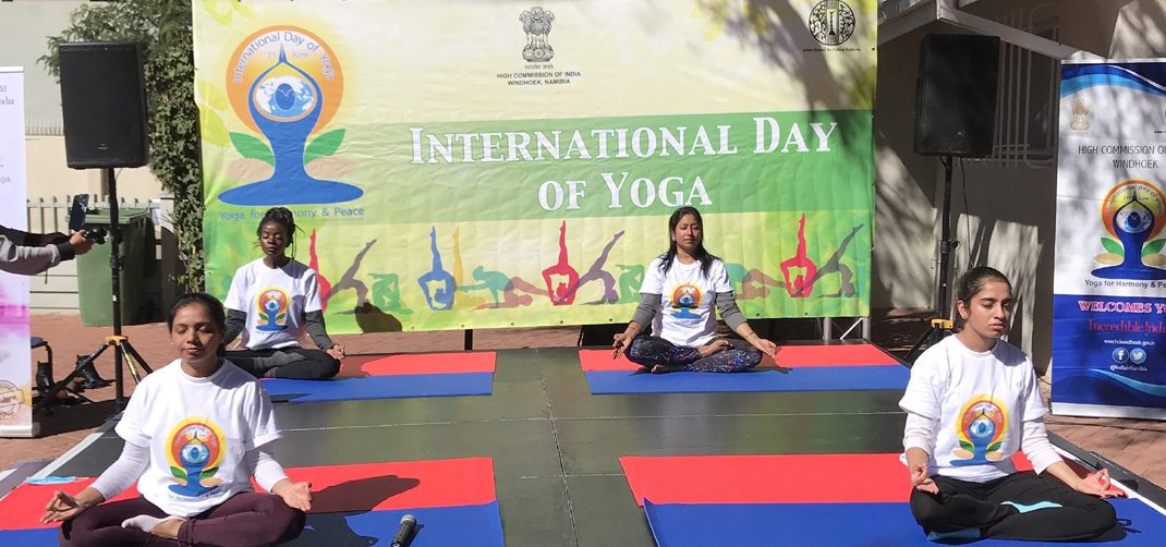 <p>6th UN International Day of Yoga in Namibia on 21st June, 2020</p>
