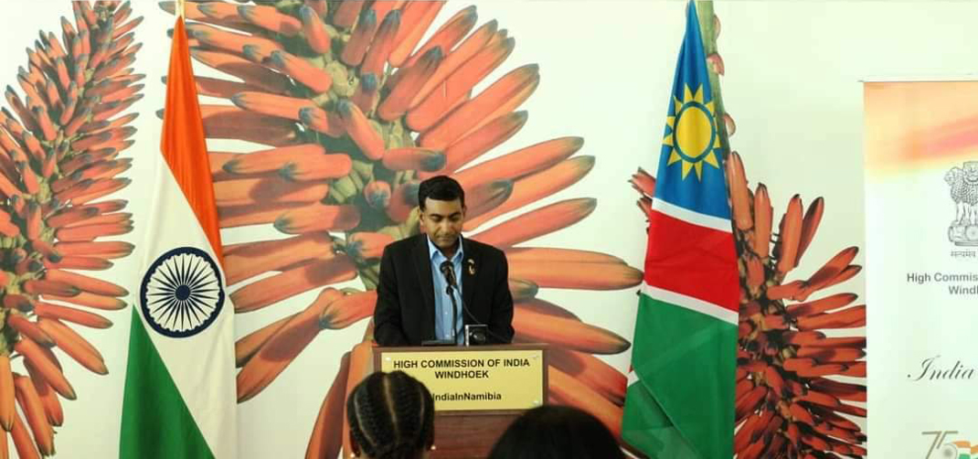 <p>High Commissioner Shri Prashant Agrawal’s remarks at the Cheetah handing over ceremony at HKIA Windhoek </p>
